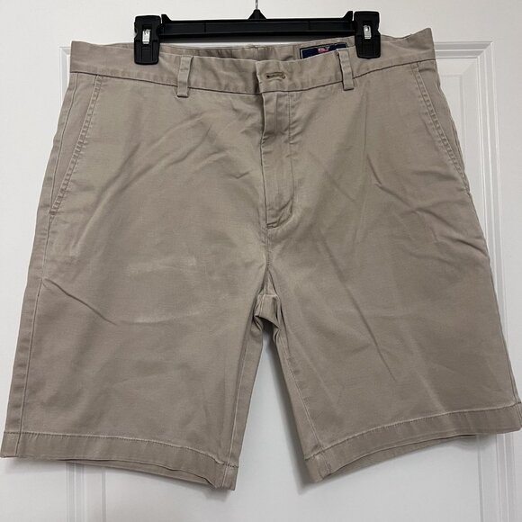 Vineyard Vines Other - Vineyard Vines Men’s Breaker Shorts 35 Khaki Chino Casual Flat Front Preppy